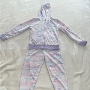 Juicy Couture Kids Lavender and White Pajama Set